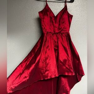 High low red dress